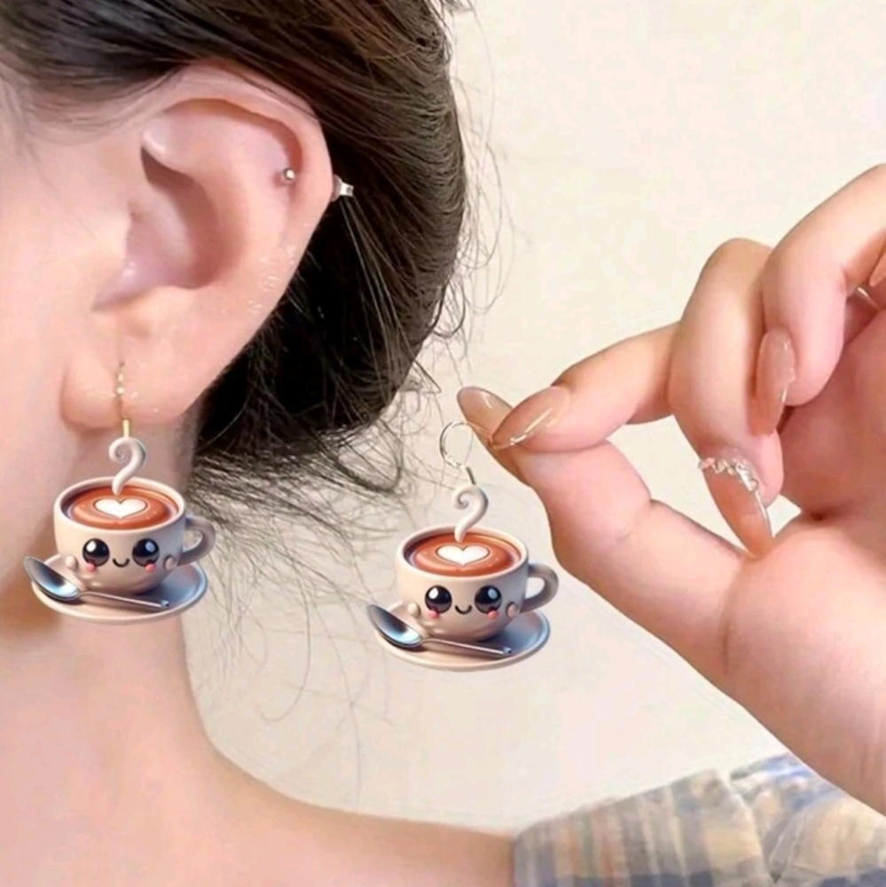 Cute Coffee Cup Earrings
